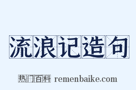 流浪记造句是什么意思的图片
